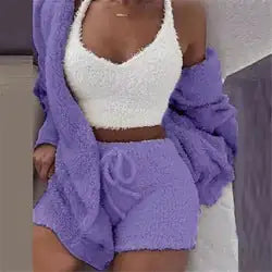 Womens Fuzzy Lingerie Suit